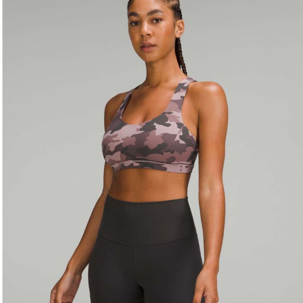 Lululemon Free to Be Serene Bra Heritage 365 Camo Misty Mauve Multi Womens 8 - Picture 2 of 7